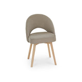 Marilyn Beige Dining Chairs with Whitewash Legs - Set of 2 - Laura James
