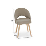 Marilyn Beige Dining Chairs with Whitewash Legs - Set of 2 - Laura James
