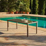 Marston 4 Seater Rattan Outdoor Dining Set - Rattan Garden Furniture - Natural Brown - Glass Top - Laura James