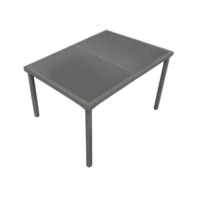Marston 8 Seater Rattan Outdoor Dining Set - Rattan Garden Furniture - Grey - Glass Top - Laura James
