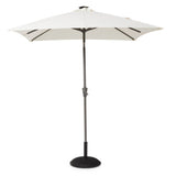 Marston 8 Seater Rattan Outdoor Dining Set with Cream Premium Parasol and cover - Natural Brown - Laura James
