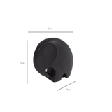Meru 15cm Ceramic Elephant Ornament - Black