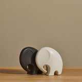 Meru 15cm Ceramic Elephant Ornament - White - Laura James