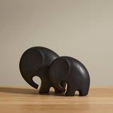 Meru 18cm Ceramic Elephant Ornament - Black - Laura James