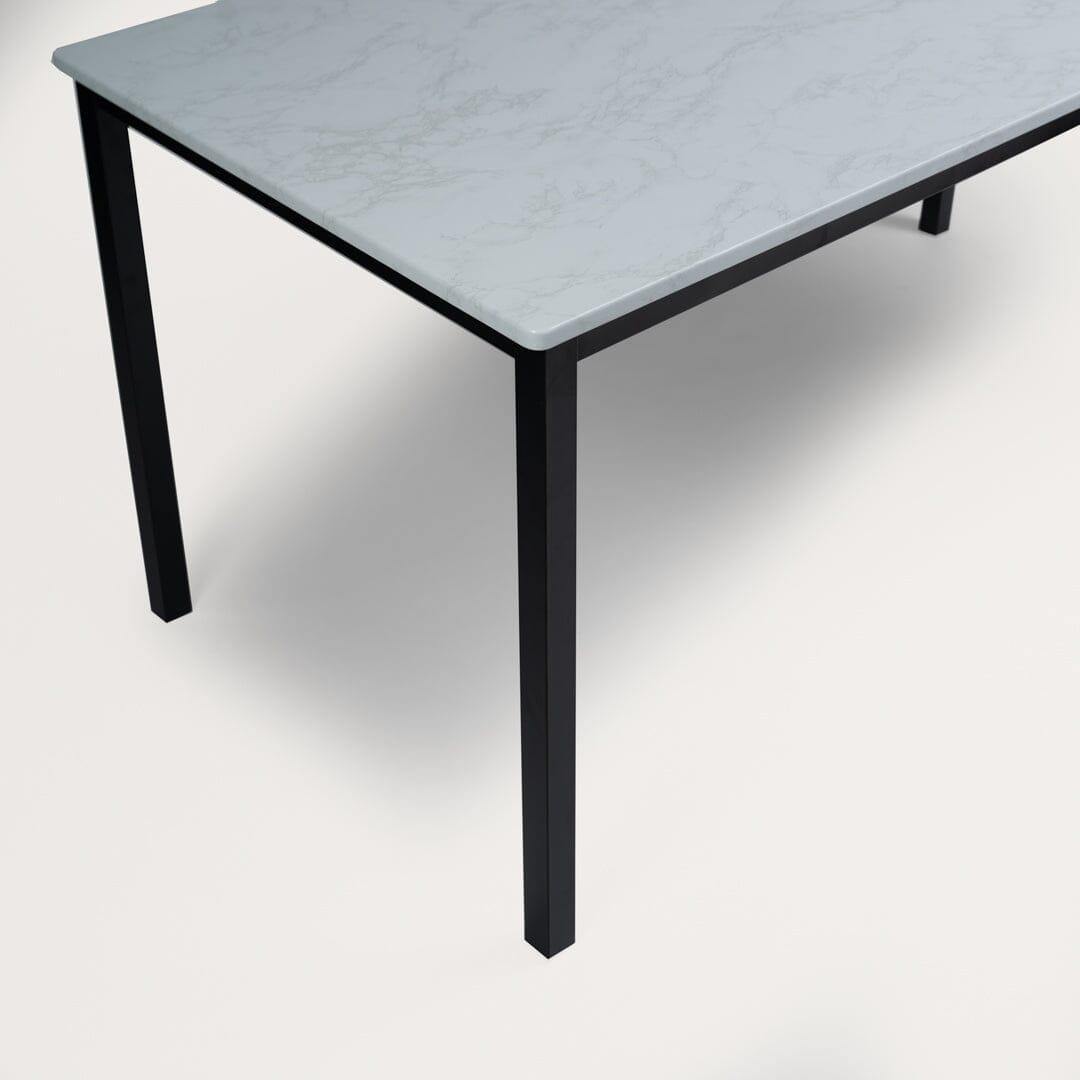 Milo 160cm Black Marble Table -  Ellis Grey Black Chairs