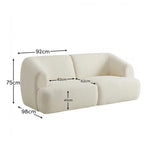 Nathalia 2-Seater Sofa - Chalk White Boucle - Laura James