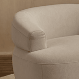Nathalia Soft Beige Swivel Armchair - Laura James 