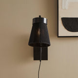Neri Black Cotton String Wall Light - Laura James