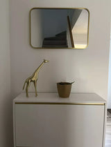 Nakuru Gold Standing Metal Giraffe Ornament - Laura James

