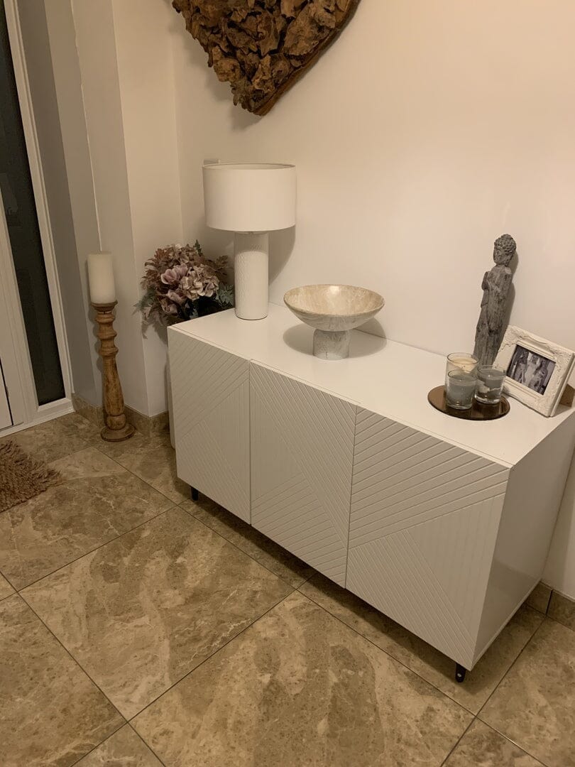 Jack 3 Door Large Sideboard - Geometric White