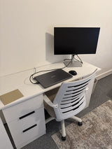 Essie 3 Drawer Desk - White - Laura James 