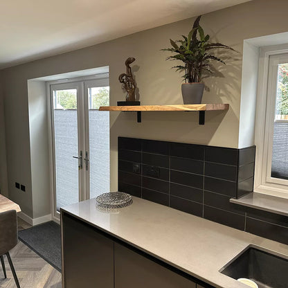 Bosco Natural Acacia Wall Shelf - 100cm - Laura James 