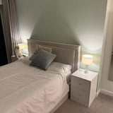 Stevie Bedside Table - White - Laura James 