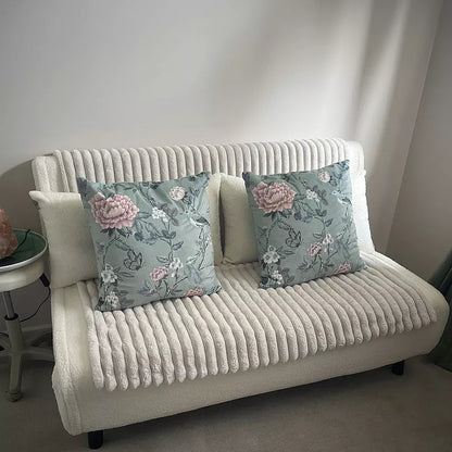 Una 2 Seater Double Sofa Bed - White Teddy - Laura James 