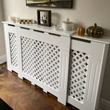 Edith Radiator Cover - White - Adjustable - Laura James 