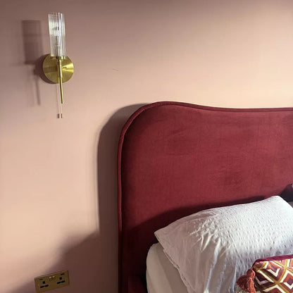 Finola King Ottoman Bed - Burgundy Red - LAURA JAMES