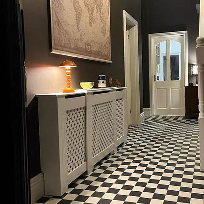 Edith Radiator Cover - White - Adjustable - Laura James 