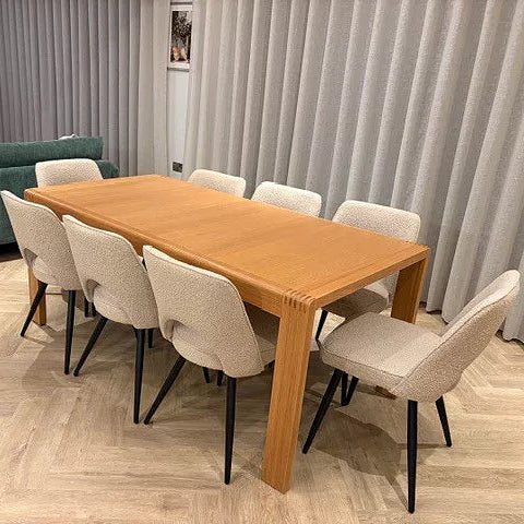 Dolly Boucle Dining Chairs - Set of 2 - Black Legs - Laura James