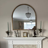 Ingham 70x70cm Wooden Arch Mirror - Natural - Laura James 