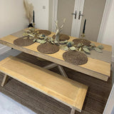 Amelia Whitewash Wood Dining Table - Non Extendable - Laura James 