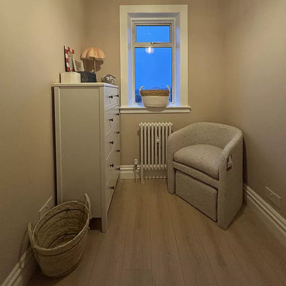 Ivy 5 Drawer Tall Chest of Drawers - Ivory White - Laura James 