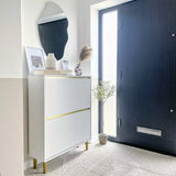 Iliana Shoe Cabinet - 2 Door - White - Laura james