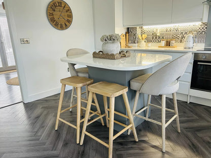 Silvester Whitewash Bar Stool