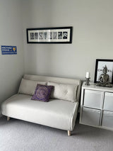 Una 2 Seater Double Sofa Bed - Oatmeal Linen - Laura James 
