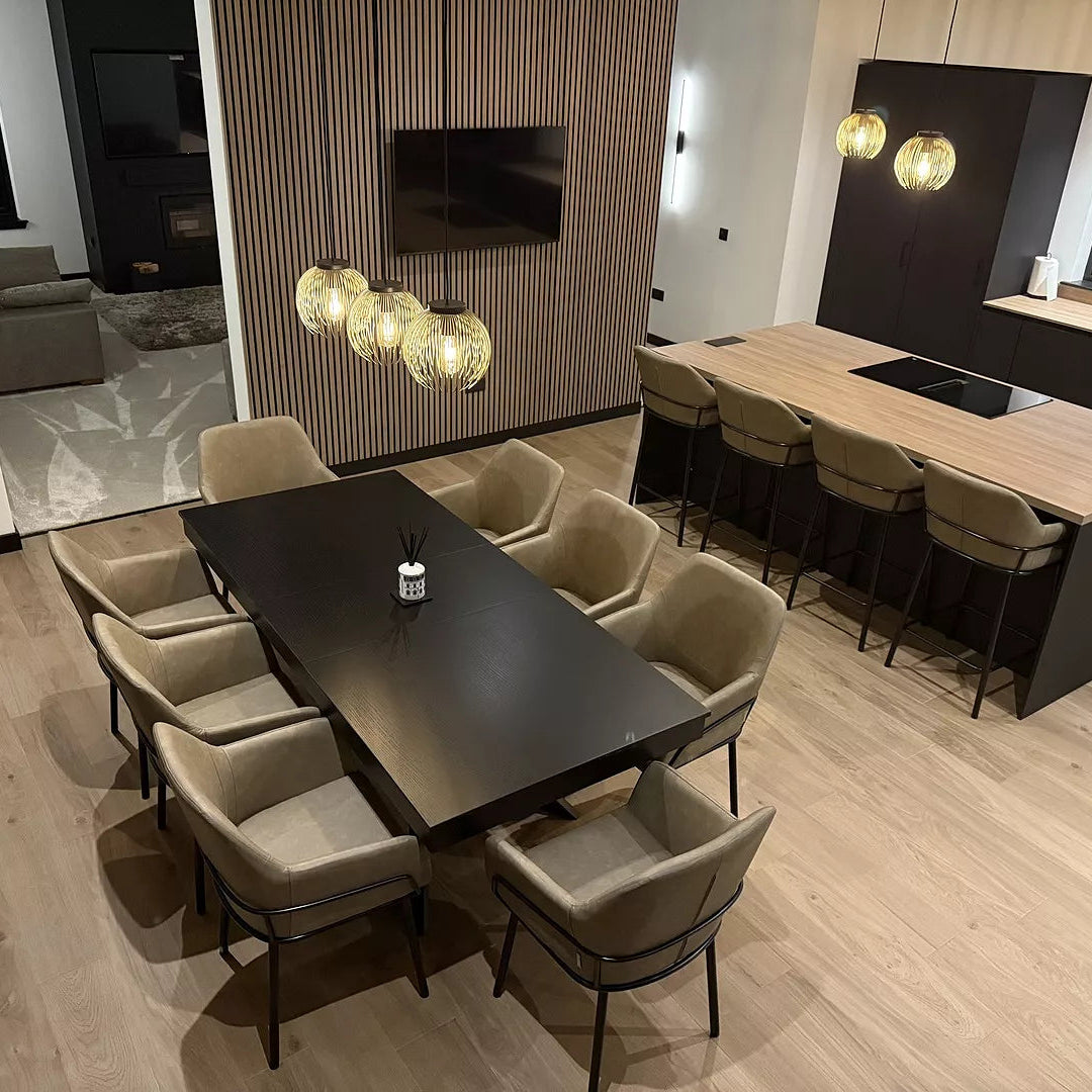 Reagan Almond Brown Bar Stool - Metal Legs