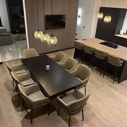 Reagan Almond Brown Bar Stool - Metal Legs