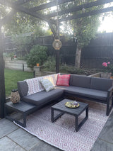 Maia 5 Seater Garden Interchangeable Sofa Set - Grey - Laura James 