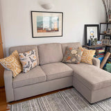 Hugo Corner Sofa Bed with Storage - Taupe - Laura James 
