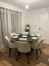 Freya Dining Chairs - Set of 2 - Sand & Black - Laura James