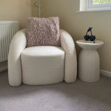 Zaliki Concrete Round Side Table - Pearl Terrazzo - Laura James 