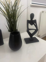 Hale 13.5cm Metal Candle Holder - Black Bronze - Laura James 