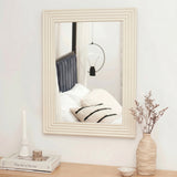 Orkney 100x70cm Wooden Mirror - Oatmeal - Laura James 