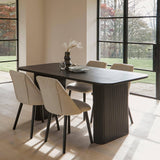 Orla Wooden Dining Table - Jet Black
