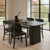 Orla Wooden Dining Table - Jet Black