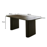 Orla Wooden Dining Table - Jet Black
