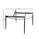 OUTLET - Oscar Glass Coffee Table - Black Legs