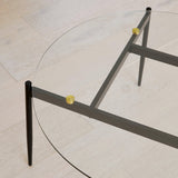 OUTLET - Oscar Glass Coffee Table - Black Legs