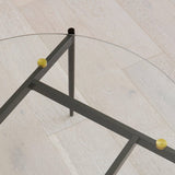 OUTLET - Oscar Glass Coffee Table - Black Legs