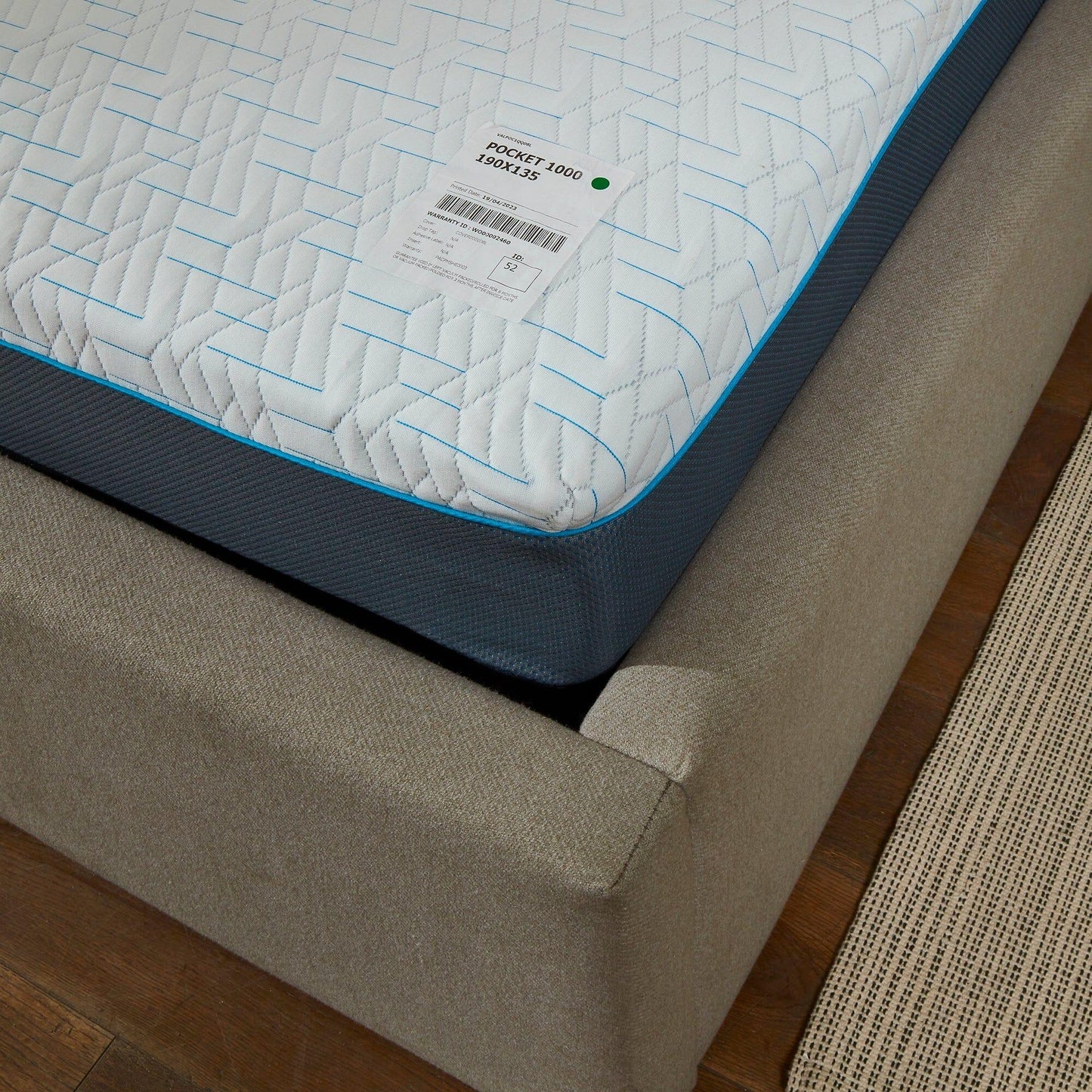 Otto Double Size Ottoman Bed - Fossil Woolly Twill - Laura James