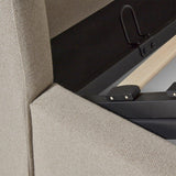 Otto King Size Ottoman Bed - Fossil Woolly Twill - Laura James