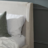 Otto King Size Ottoman Bed - Fossil Woolly Twill - Laura James
