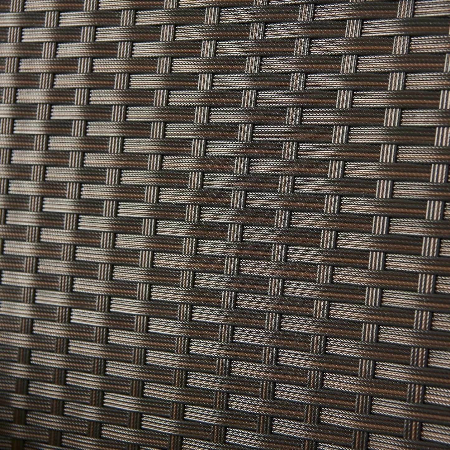 Outlet - 10 Seater Rattan Cube Outdoor Dining Set - Brown Weave - Laura James