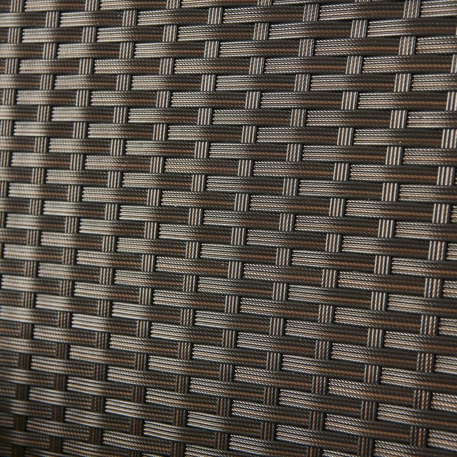 Outlet - 10 Seater Rattan Cube Outdoor Dining Set - Brown Weave - Laura James