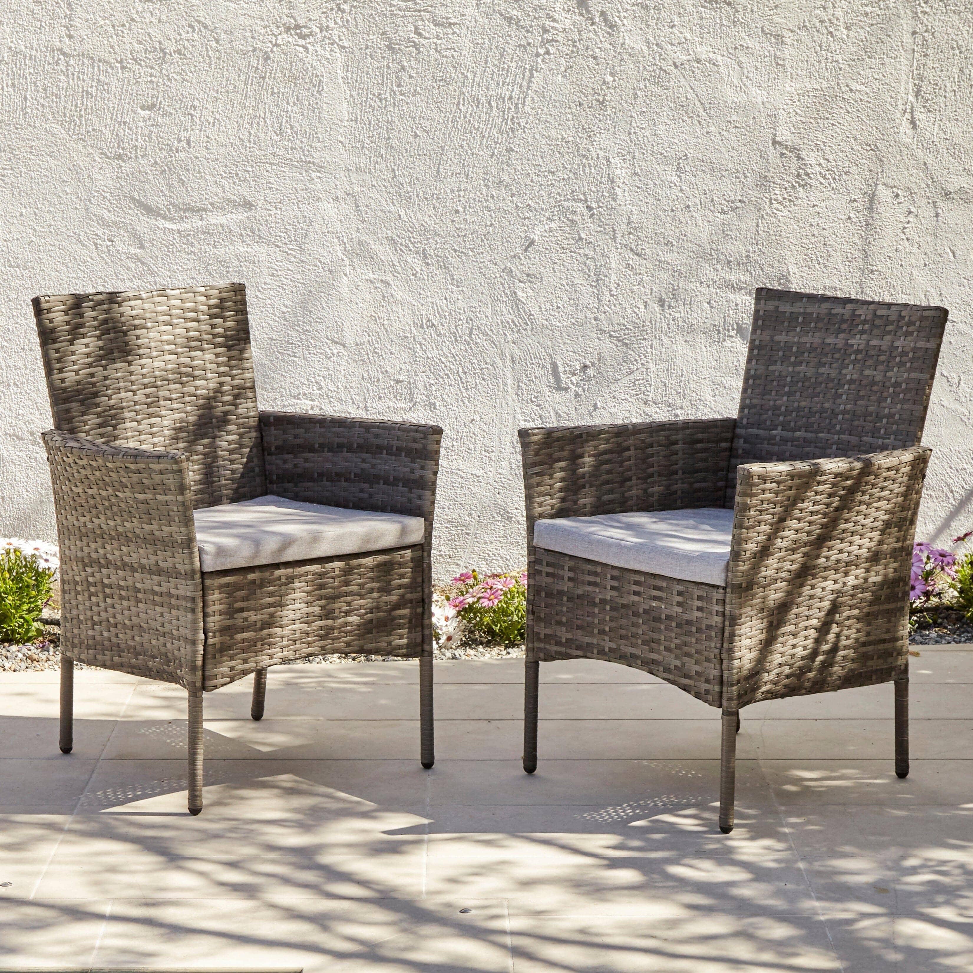 Grey and white bistro chairs best sale