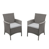 Marston 8 Seater Rattan Outdoor Dining Set - Rattan Garden Furniture - Grey - Glass Top - Laura James