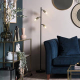 3 Light Floor Lamp - Black